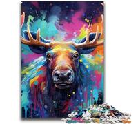 1000 Piece Jigsaw Puzzles for Adults Gifts Moose 1000 Pieces for Adults,family Fun Games Is Ideal As A Gift for The Whole Family (50x75cm)
