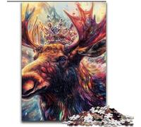 1000 Piece Jigsaw Puzzles for Adults Gifts Moose Art, Stress Reliever Difficult Challenge Home Decoration Toys (Size50x75cm)