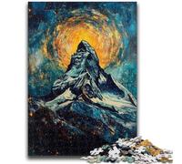 1000 Piece Jigsaw Puzzles for Adults Gifts Mountain Painting by Van Gogh Educational Games Home Decoration Educational Game for Birthday, Chrismas 50x75cm