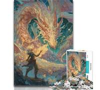 1000 Piece Jigsaw Puzzles for Adults Gifts Mysterious Dragon,Help The Brain Exercise Addictive Toys to Cultivate Patience Artists Collection,Fine Art 38x26cm
