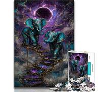 1000 Piece Jigsaw Puzzles for Adults Gifts Mysterious Elephant Adult Jigsaw,Game Toys Every Piece Is Unique - Challenging Family Fun Game 26x38cm