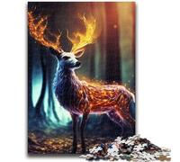 1000 Piece Jigsaw Puzzles for Adults Gifts Mystical Deer in Forest Learning Educational Toy for Is Ideal As A Gift for The Whole Family 26x38cm