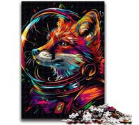 1000 Piece Jigsaw Puzzles for Adults Gifts Neon Astronaut Fox 1000 Pieces for Adults,is Ideal As Gifts for The Whole Family for Age 14 (26x38cm)