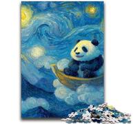 1000 Piece Jigsaw Puzzles for Adults Gifts Night Sky Panda Teenager Puzzles,Family Entertainment Toys with Matching Poster And Trivia Sheet (26x38cm)