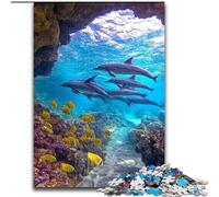 1000 Piece Jigsaw Puzzles for Adults Gifts Ocean Shark, for 14+ Challenging Game As A Gift for The Whole Family And Friends (Size 26x38cm)
