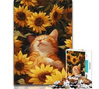 1000 Piece Jigsaw Puzzles for Adults Gifts Orange Cat Teenager Puzzles,Artistic Wall Decor & Birthday Gift Idea for Friends, Home Office (size 38x26cm)