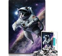 1000 Piece Jigsaw Puzzles for Adults Gifts Outer Space Cat Puzzles for Adults,Perfect for Game Nights, Colorful Toy for Home Gift (size 75x50cm)