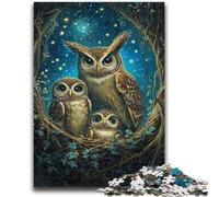 1000 Piece Jigsaw Puzzles for Adults Gifts Owl Family Teenager Jigsaw,Artistic Wall Decor & Birthday Gift Idea for Friends, Home Office (50x75cm)