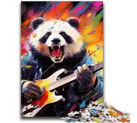 1000 Piece Jigsaw Puzzles for Adults Gifts Panda Playing Guitar 1000 Pieces for Adults,family Fun Games Is Ideal As A Gift for The Whole Family (50x75cm)