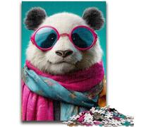 1000 Piece Jigsaw Puzzles for Adults Gifts Panda Wearing A Scarf Adult Jigsaw,Challenging Game Gifts for Is Ideal As A Gift for The Whole Family (75x50cm)