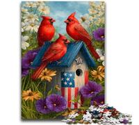 1000 Piece Jigsaw Puzzles for Adults Gifts Parrots And Linnets Stress Reliever Staycation Kill Time with Matching Poster And Trivia Sheet 26x38cm