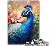 1000 Piece Jigsaw Puzzles for Adults Gifts Peacock Adult Puzzles,Staycation Kill Time with Fully Interlocking Randomly Shaped Pieces (50x75cm)