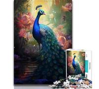 1000 Piece Jigsaw Puzzles for Adults Gifts Peacock And Cherry Blossom Puzzles for Teenagers,Quiz Game Wall Decoration Unique Birthday And Xmas Gifts 75x50cm