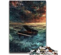 1000 Piece Jigsaw Puzzles for Adults Gifts Piano in The Ocean Challenging Family Activity Games DIY Toy for Home Wall Decor Gifts 26X38CM