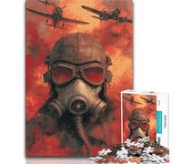 1000 Piece Jigsaw Puzzles for Adults Gifts Pilot Helmet,Help The Brain Exercise Addictive Toys to Cultivate Patience Artists Collection,Fine Art 50x75cm