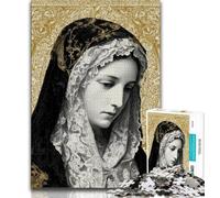1000 Piece Jigsaw Puzzles for Adults Gifts Portrait of Mary The Mother,Educational Games Home Decoration for Is Ideal As A Gift for The Whole Family (38x26cm)