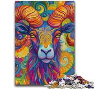 1000 Piece Jigsaw Puzzles for Adults Gifts Psychedelic Argali Stress Reliever Staycation Kill Time Wishlist with Santa Claus 50x75cm