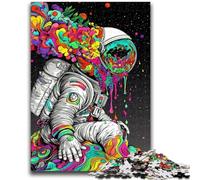 1000 Piece Jigsaw Puzzles for Adults Gifts Psychedelic Astronaut Artistic Wall Decor & Birthday Gift Idea for Friends, Home Office 26x38cm