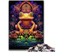 1000 Piece Jigsaw Puzzles for Adults Gifts Psychedelic Frog for Age 14 Years And over Decompressing Intellectual Educational Toy Great Gift 38x26cm