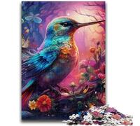 1000 Piece Jigsaw Puzzles for Adults Gifts Psychedelic Hummingbird 1000 Pieces for Adults,Decompressing Intellectual Educational Toy Perfect Decoration (75x50cm)