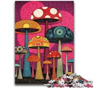 1000 Piece Jigsaw Puzzles for Adults Gifts Psychedelic Mushrooms 1000 Pieces for Adults,Educational Games Home Decoration Unique Home Decor And Gifts (38x26cm)