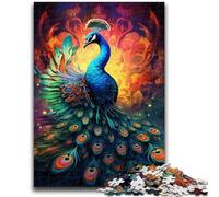 1000 Piece Jigsaw Puzzles for Adults Gifts Psychedelic Peacock 1000 Pieces for Adults,Decompressing Intellectual Educational Toy Perfect Decoration (75x50cm)