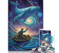 1000 Piece Jigsaw Puzzles for Adults Gifts Psychedelic Whale Puzzles for Teenagers,Educational Family Game Suitable for Desktop Decoration (size 38x26cm)