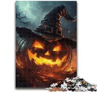 1000 Piece Jigsaw Puzzles for Adults Gifts Pumpkin Halloween Adult Jigsaw,Game Toys Every Piece Is Unique - Challenging Family Fun Game (50x75cm)