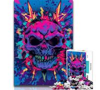 1000 Piece Jigsaw Puzzles for Adults Gifts Punk Skeleton Teenager Puzzles,Artistic Wall Decor & Birthday Gift Idea for Friends, Home Office (size 38x26cm)