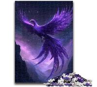 1000 Piece Jigsaw Puzzles for Adults Gifts Purple Phoenix Puzzles for Adults,Unique Birthday And Gifts for And Age 14 Years Up (26x38cm)