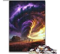 1000 Piece Jigsaw Puzzles for Adults Gifts Purple Tornado Help The Brain Exercise Addictive Toys to Cultivate Patience A Work of Art (size 50x75cm)