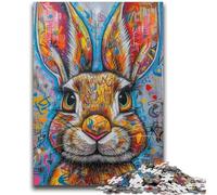 1000 Piece Jigsaw Puzzles for Adults Gifts Rabbit Graffiti Educational Games Home Decoration Educational Game for Birthday, Chrismas 26x38cm