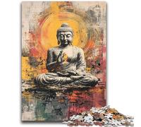 1000 Piece Jigsaw Puzzles for Adults Gifts Rainbow Buddha Game Toys Every Piece Is Unique - Challenging Family Fun Game 26x38cm