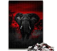 1000 Piece Jigsaw Puzzles for Adults Gifts Red And White Elephant Family Entertainment Toys Educational Game for Birthday, Chrismas for Ages 14+ 38x26cm