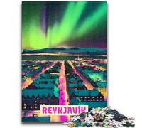 1000 Piece Jigsaw Puzzles for Adults Gifts Reykjavik Teenager Puzzles,Family Entertainment Toys with Matching Poster And Trivia Sheet (50x75cm)