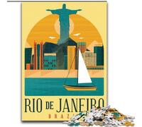 1000 Piece Jigsaw Puzzles for Adults Gifts Rio De Janeiro, for Age 14+ Suitable for Couples Fun at Home Activities, Birthday Present,Travel Gifts 50x75cm