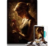 1000 Piece Jigsaw Puzzles for Adults Gifts Rose Girl Puzzles for Teenagers,Quiz Game Wall Decoration Unique Birthday And Xmas Gifts 26x38cm
