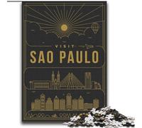 1000 Piece Jigsaw Puzzles for Adults Gifts Sao Paulo Brazil, for Age 14+ Suitable for Couples Fun at Home Activities, Birthday Present,Travel Gifts 75x100cm