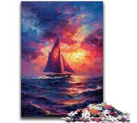 1000 Piece Jigsaw Puzzles for Adults Gifts Sea Sailing Boat for And from 14 Years And over Play Toys Because It Is Ideal As A Gift for The Whole Family 26x38cm