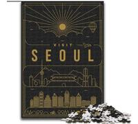 1000 Piece Jigsaw Puzzles for Adults Gifts Seoul South Korea Challenging Game Toys Deal As Gifts for The Whole Family for Ages 14+ (26x38cm) 1000pcs