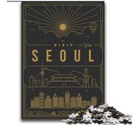 1000 Piece Jigsaw Puzzles for Adults Gifts Seoul South Korea, for Age 14+ Suitable for Couples Fun at Home Activities, Birthday Present,Travel Gifts 75x100cm