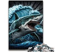 1000 Piece Jigsaw Puzzles for Adults Gifts Shark Colorful Challenging To Complete But Fun And Humorous Educational Game for Birthday 26x38cm