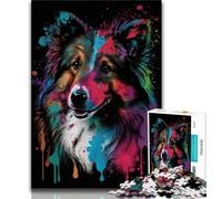 1000 Piece Jigsaw Puzzles for Adults Gifts Shetland Sheepdog Colourful 1000 Pieces for Teenagers,Educational Games DIY Toys Great Gifts And Toys 26x38cm