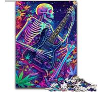 1000 Piece Jigsaw Puzzles for Adults Gifts Skeleton Playing Guitar Learning Educational Toys Family Games Suitable for Desktop Decoration (size 50x75cm)