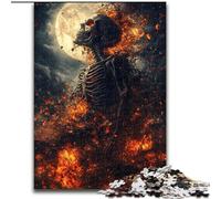 1000 Piece Jigsaw Puzzles for Adults Gifts Skeleton Under The Moon, Educational Toys for Is Ideal As A Gift for The Whole Family for And 14 Years Old (Size 26x38cm)