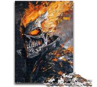 1000 Piece Jigsaw Puzzles for Adults Gifts Skeletons with Fire Adult Jigsaw,Challenging Game Gifts for Is Ideal As A Gift for The Whole Family (38x26cm)