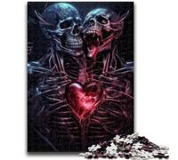 1000 Piece Jigsaw Puzzles for Adults Gifts Skull Heart Learning Educational Toy for Is Ideal As A Gift for The Whole Family 50x75cm