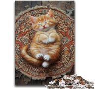 1000 Piece Jigsaw Puzzles for Adults Gifts Sleeping Cat Artistic Wall Decor & Birthday Gift Idea for Friends, Home Office 26x38cm