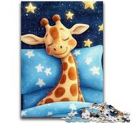 1000 Piece Jigsaw Puzzles for Adults Gifts Sleeping Giraffe Stress Reliever Staycation Kill Time Wishlist with Santa Claus 50x75cm