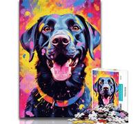 1000 Piece Jigsaw Puzzles for Adults Gifts Smiling Labrador 1000 Pieces for Adults,Decompressing Intellectual Educational Toy Perfect Decoration 75x50cm